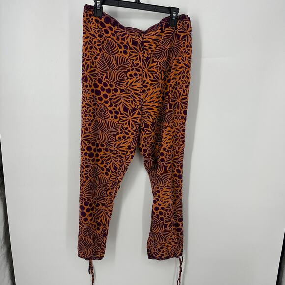Sundance pants large this is paradise tropical casual tie waist travel beach - Picture 2 of 8